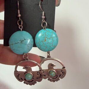 Turquoise Rock Earrings